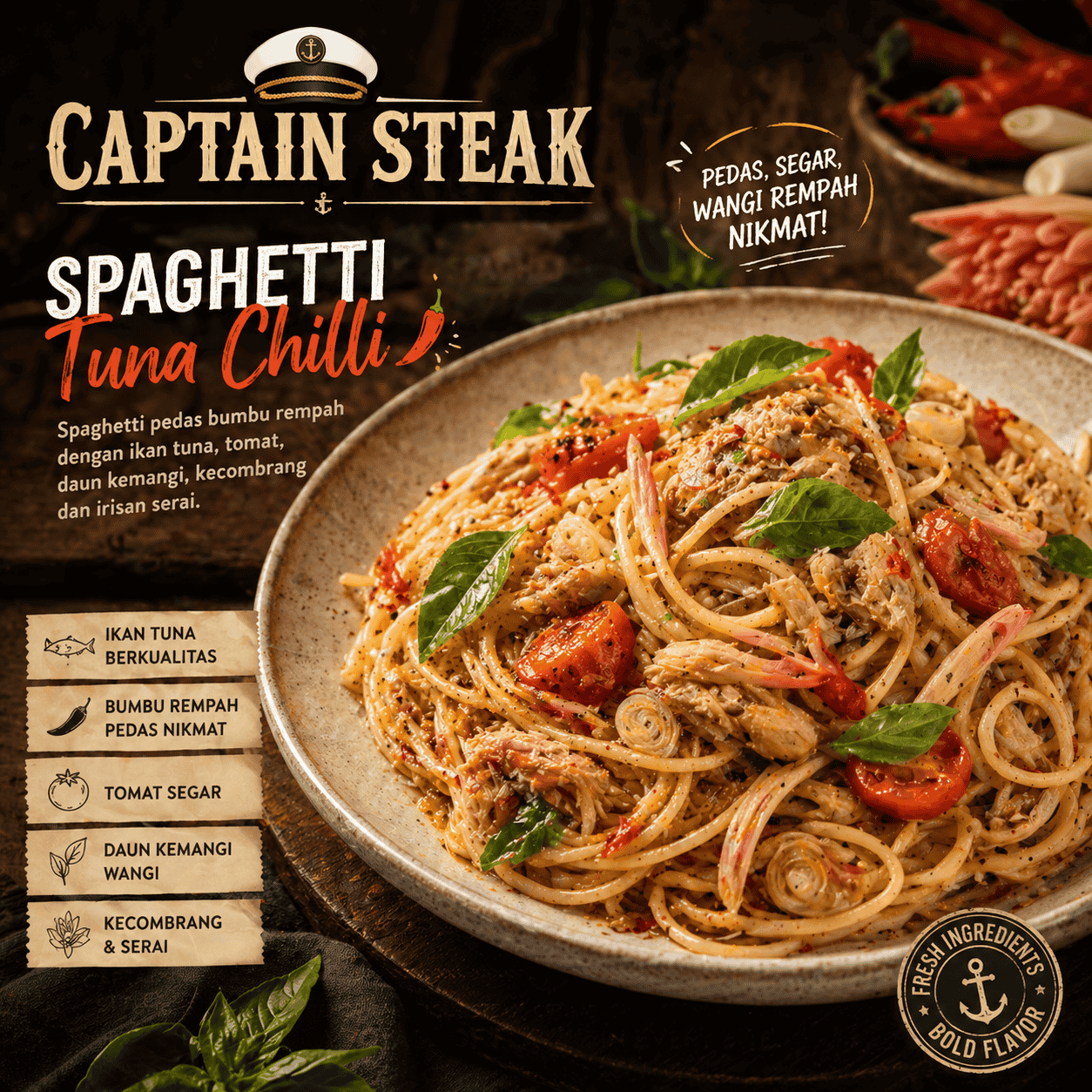 Spaghetti Tuna Chilli Kopi-Q